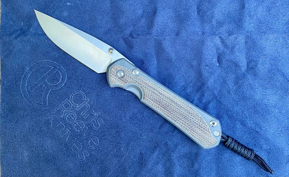 CRK Chris Reeve Knives Large Sebenza 31 - Drop Point Blade/Natural Micarta Inlay - Image 1 of 4