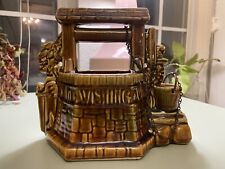 Vintage  McCoy Grant A Wish To Me Art Pottery Wishing Well Planter