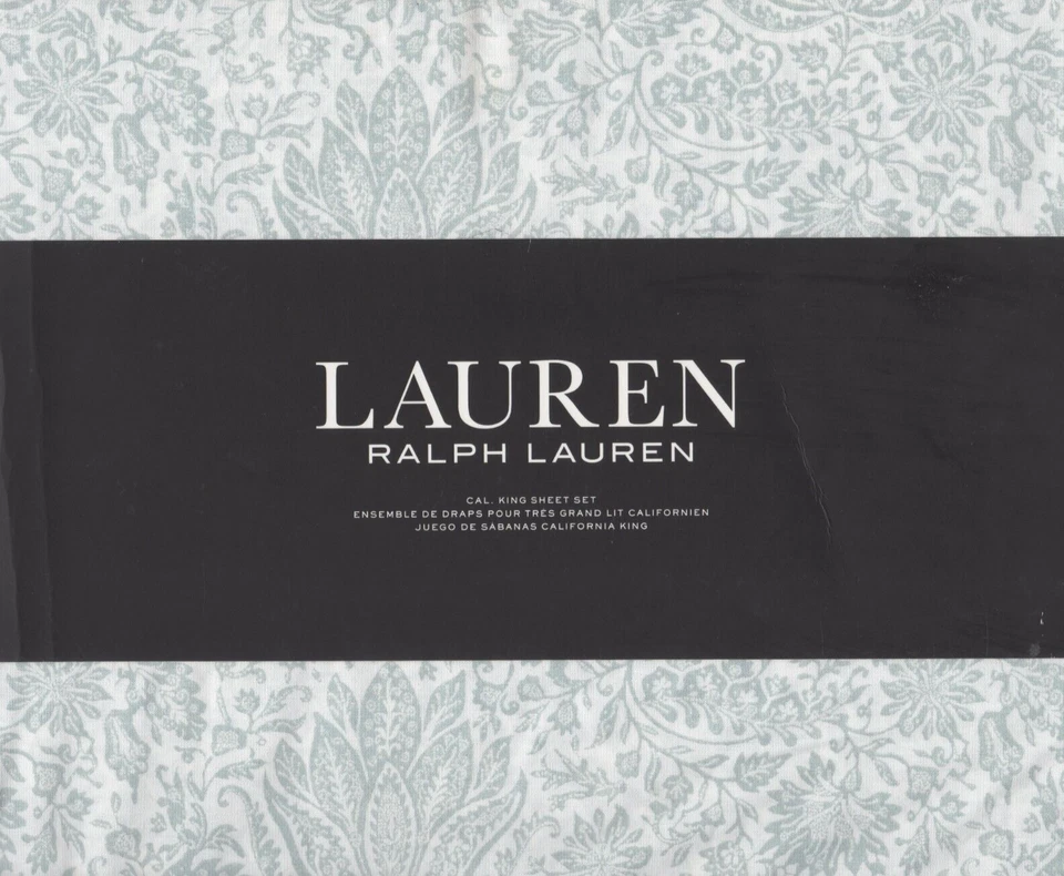 Lauren Ralph Lauren Cal King Sheet Set Sloane White