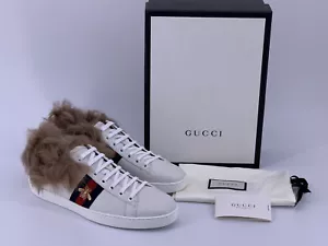 Neu Luxury Original GUCCI Damen Leder Sneakers m Pelz 498199- Gr-38/ UK-5/ US-8. - Bild 1 von 11