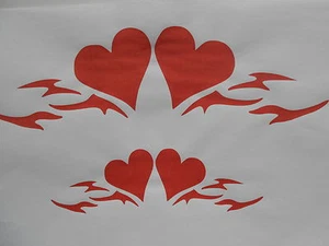 Schablone Herzen Tattoo auf A4 - Bild 1 von 1