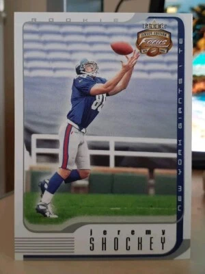 2002 Fleer Focus 1565/1850 Jeremy Shockey #105 Rookie RC MIAMI HURRICANES GIANTS - Image 1 of 2