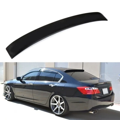 Rear Matte Black roof window visor Spoiler For 2013-2016 2017 Honda Accord Sedan Foto 1 de 4