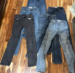 5 Pairs Abercrombie Kids Blue Jeans Boys 9-10 Long EUC & 1 Pair Lees slim 10 - Picture 1 of 8