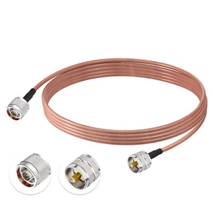 N Type Male to UHF PL-259 Male Adapter RG142 Low Loss Coaxial Pigtail Cable 1.8m - Zdjęcie 1 z 8