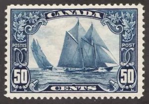 1929 Canada Sc# 158 - KGV "Scroll Issue" 50¢ Bluenose - MH vf - Picture 1 of 1