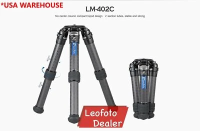 Leofoto LM-402C Carbon Fiber Tripod with 100mm Bowl and Bag /Max 110lb - Image 1 of 4
