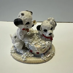 American Greetings Kelsey Dalmatians Puppy Dogs “Scrub-a-dub-dub” Taking Bath - Picture 1 of 4