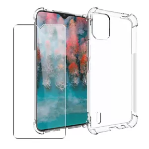 Case for Nokia C12 Gel Clear Cover + Glass Screen Protector - Picture 1 of 5