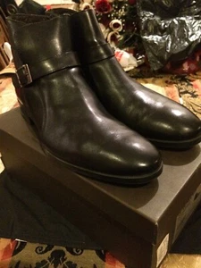 A. Testoni Mens Ankle Boot Black Size 13 DO47069REM. Last Pair!!! - Picture 1 of 3