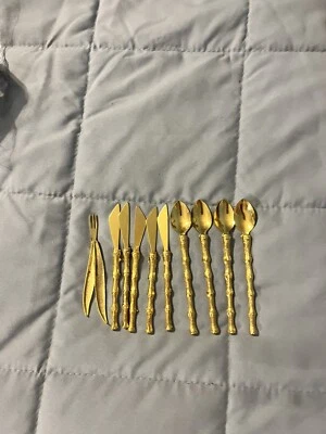 Vintage Lobster Pick Crab Fork Seafood Fork Spoon Forks Marked Golden Plate - Image 1 of 4