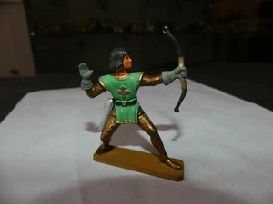 FIGURINE STARLUX MOYEN AGE ARCHER VERT ET MARRON GANTS GRIS FONCE - Picture 1 of 3