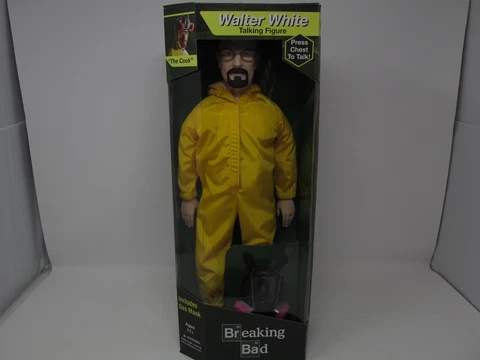 NEW Walter White The Cook Breaking Bad 17" Talking Figure Includes Gas Mask Cover