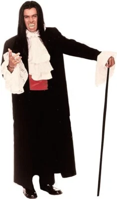 5pc Count DAMON Long Coat Dracula Vampire Cape Halloween Costume Adult OS 34-38 - Image 1 of 3