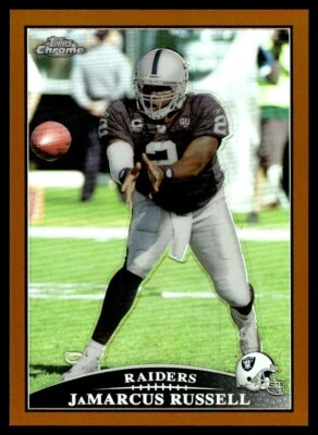 2009 Topps Chrome Copper Refractors Jamarcus Russell 418/649 Oakland Raiders - Image 1 of 2