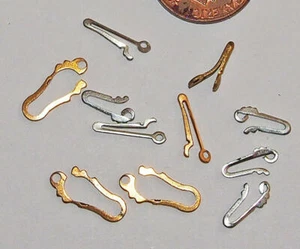 10 Clasp Tongues Art Deco Vintage various sizes shapes for high qual clasps GP - Picture 1 of 4
