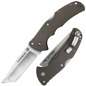 Cold Steel 58PT Code 4 Straight Tanto S35VN Folding Pocket Knife aluminum Handle - Picture 1 of 1