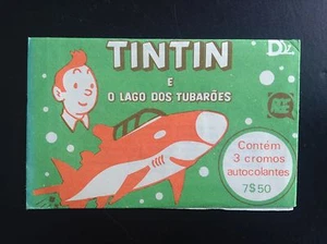 Rare Pochette de 3 autocollants Tintin Lac aux requins ETAT NEUF  - Bild 1 von 2
