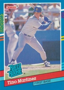 1991 Donruss Baseball Tino Martinez Rated Rookie No. 28 Seattle Mariners - Picture 1 of 2