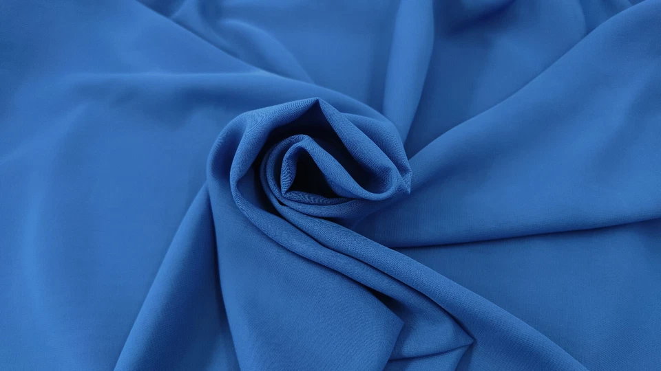 Chiffon Königsblau Stoff -Kollektion Meterware 150cm .br Dekoration Bekleidung - Bild 1 von 1