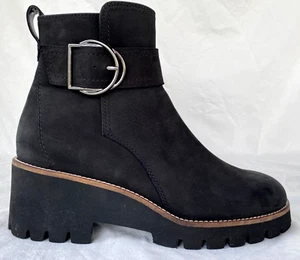 Nuevas Botas de Plataforma Negras Rubias Gamuza Impermeables Daga Taga Talla 9.5 Sin Caja - Imagen 1 de 7
