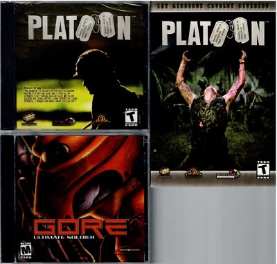 Platoon and Gore Ultimate Soldier Pc New XP Future War and Vietnam War - Image 1 of 2