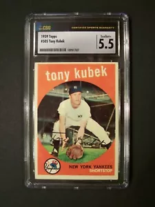 1959 Topps Baseball #505 TONY KUBEK (Yankees / CSG 5.5) - EXCELLENT+! WOW! L@@K! - Picture 1 of 2