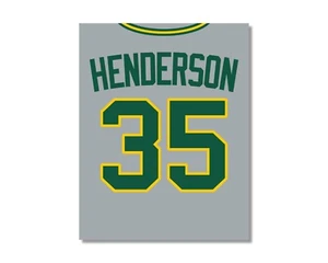 RICKEY HENDERSON #35 Photo Picture OAKLAND As ATHLETICS - 8x10 11x14 16x20 (GY) - Picture 1 of 19