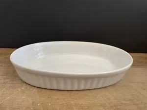 WCL Au Gratin ovale Auflaufform weiß gerippt Backformen - Bild 1 von 3