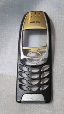 Carcasa Fascia Frontal Original Nokia 6310 6310i Negra Dorada Grado B Foto 1 de 2