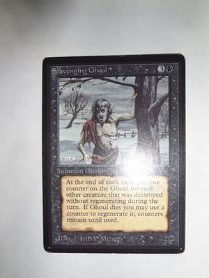MTG MAGIC THE GATHERING CARD ORIGINAL BETA BLACK SCAVENGING GHOUL CREATURE UNCOM - Image 1 of 2
