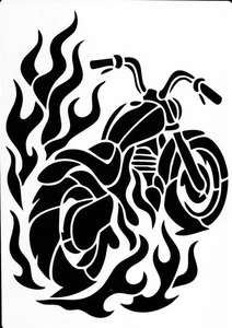 Schablonen Airbrush Basteln Schablone Malen Tupfen Motorrad 3723 - Bild 1 von 1