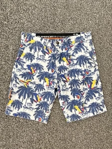 Superdry International Men’s Floral Parrot Shorts Multicoloured Medium M W32 - Picture 1 of 7