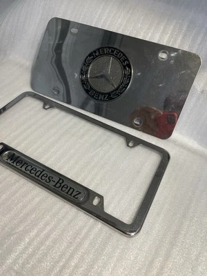 Mercedes Benz Stainless steel front /Back License plat fram front /Back - Image 1 of 3