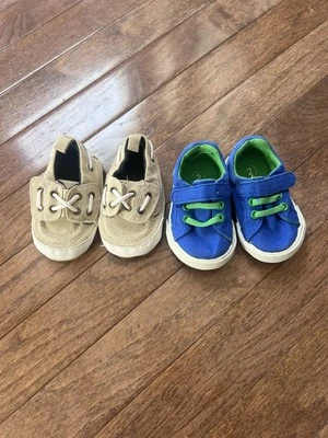 2 пары Baby мальчиков размер 2 обувь, кроссовки и мокасины, без шнурков - Изображение 1 из 4