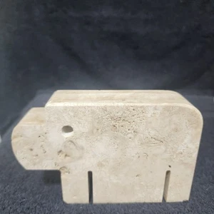 Scultura elefante in travertino moderno metà secolo di Enzo Mari per F Mannelli 1 - Foto 1 di 6