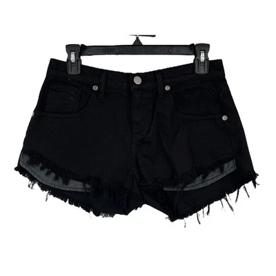 Ramy Brook Shorts Christa boyfriend denim black size 25  - Image 1 of 4