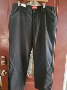 Pantalones de mezclilla para hombre Coleman forrados de lana resistentes al desgarro 36x30 Raven negros nuevos con etiquetas - Imagen 1 de 11