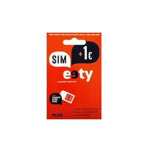 eety PLUS Startpaket - Triple-Simkarte + 1€ Guthaben, Prepaid - Bild 1 von 1