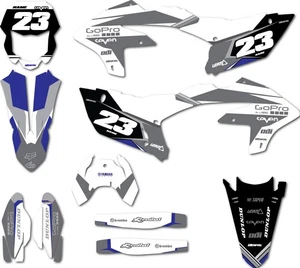 Custom decal Kit to Fit Yamaha WRF 250 2024 2025 SHADES STYLE stickers WR 250 F - Foto 1 di 4