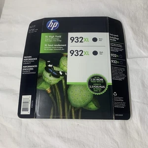 HP 932XL Black Ink Cartridges 2-Pack. Use w/ HP Officejet Guarantee Exp10/17 - Picture 1 of 2