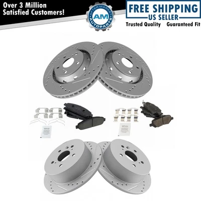 Kit de pastillas de freno delanteras y traseras de cerámica y rotor de rendimiento para Toyota Venza Foto 1 de 4