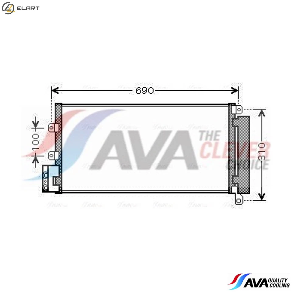 CONDENSER AIR CONDITIONING FTA5356D FOR FIAT 199 A3.000 1.2L 198 A4.000 1.4L - Image 1 of 4