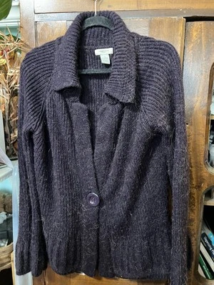 Vertigo Paris XL Purple Alpaca Blend Cardigan Super Soft Cozy Comfortable - Image 1 of 4