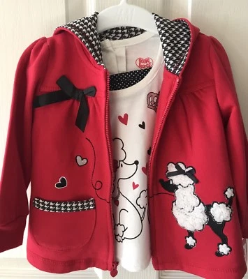 Nuevo con etiquetas Juego de 2 piezas Young Hearts para niñas pequeñas talla 2T, ¡¡tan lindo!!!  Foto 1 de 4