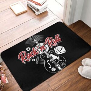 Rock Art Culture Bath Carpet Music Dice Rockers Guitars Flannel Mat Doormat