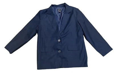 R.Q.T. 海军蓝女式西装外套 20 码 — 第 1/3 张图片
