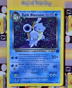 Pokemon Dark Blastoise Team Rocket Holographic Rare 3/82 Holo Swirl WOTC 2000