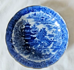 CHARMING ORIENTAL ANTIQUE BLUE AND WHITE SAUCER BOWL, CIRCA 1800 (A) - Picture 1 of 9