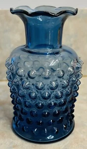 Vintage Imperial Glass Light Blue Glass Hobnail Vase - Picture 1 of 6